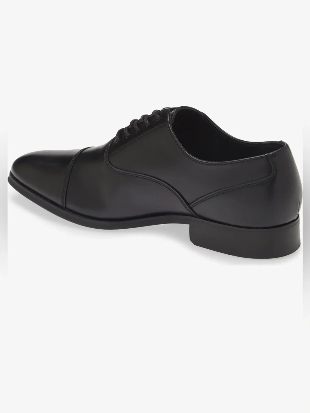 Classic Black Calvin Cap Toe Derby Men's Dress Shoe